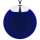 Pendentif en verre soufflé - Galet Giga Milk
