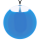 Pendentif en verre soufflé - Galet Giga Milk
