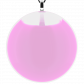 Pendentif en verre soufflé - Galet Giga Milk Rouge foncé