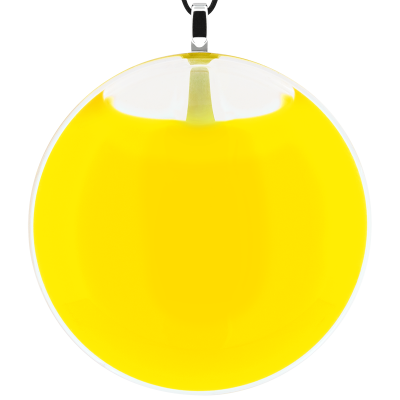 Pendentif en verre soufflé - Galet Giga Milk