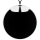 Pendentif en verre soufflé - Galet Giga Milk