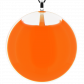 Pendentif en verre soufflé - Galet Giga Milk Rouge foncé