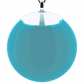 Pendentif en verre soufflé - Galet Giga Milk Rouge foncé
