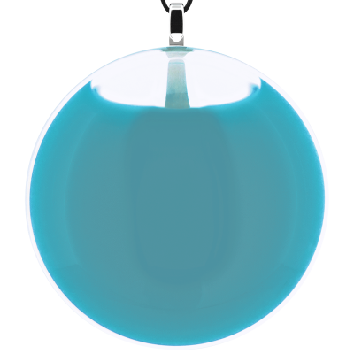 Pendentif en verre soufflé - Galet Giga Milk