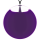 Pendentif en verre soufflé - Galet Giga Milk