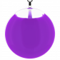 Pendentif en verre soufflé - Galet Giga Milk Rouge foncé