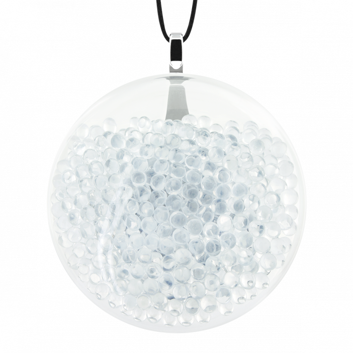 Necklace - Galet Medium Billes Crystal