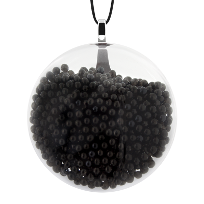 Pendentif en verre soufflé - Galet Medium Billes