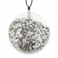 Pendentif en verre soufflé - Galet Medium Paillettes