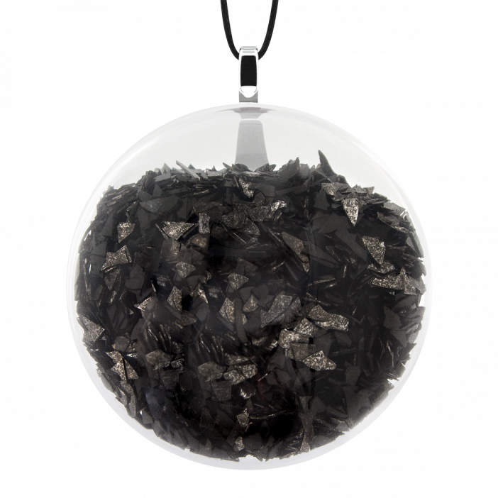 Ciondolo - Galet Medium Paillettes Nero