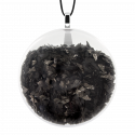 Pendentif en verre soufflé - Galet Medium Paillettes