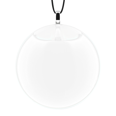 Pendentif en verre soufflé - Galet Medium Milk