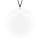 Pendentif en verre soufflé - Galet Medium Milk
