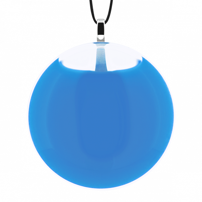 Necklace - Galet Medium Milk Royal blue