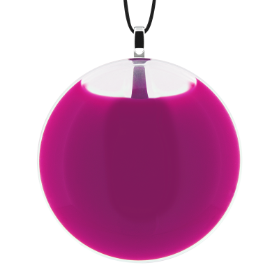 Pendentif en verre soufflé - Galet Medium Milk