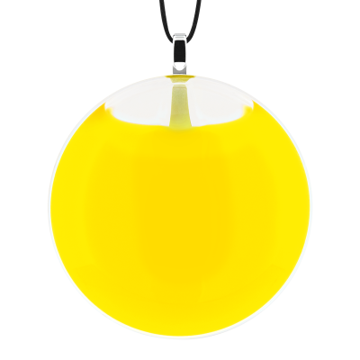 Pendentif en verre soufflé - Galet Medium Milk