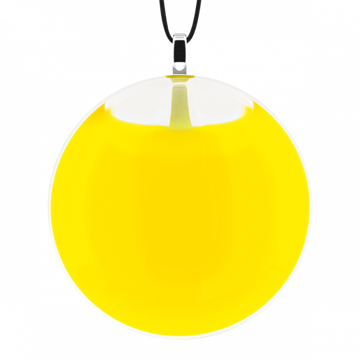 Ciondolo - Galet Medium Milk Giallo