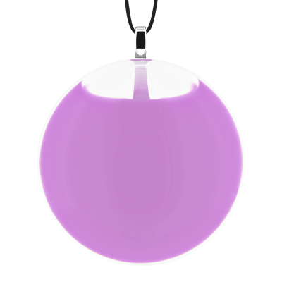 Pendentif en verre soufflé - Galet Medium Milk