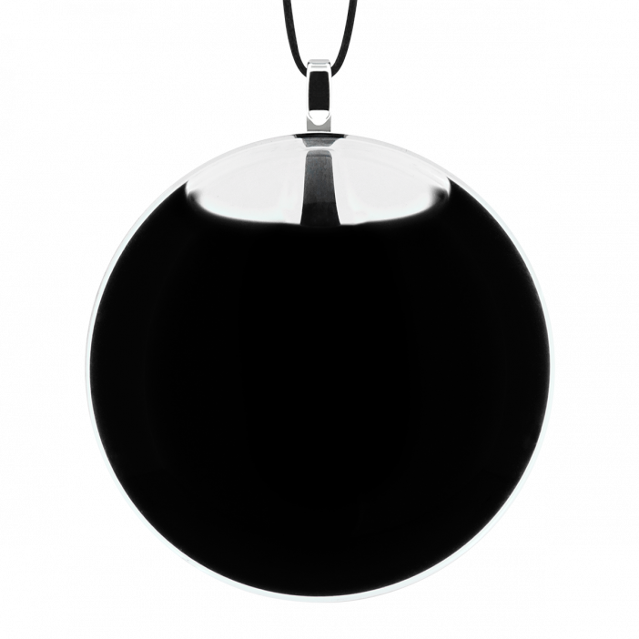 Ciondolo - Galet Medium Milk Nero