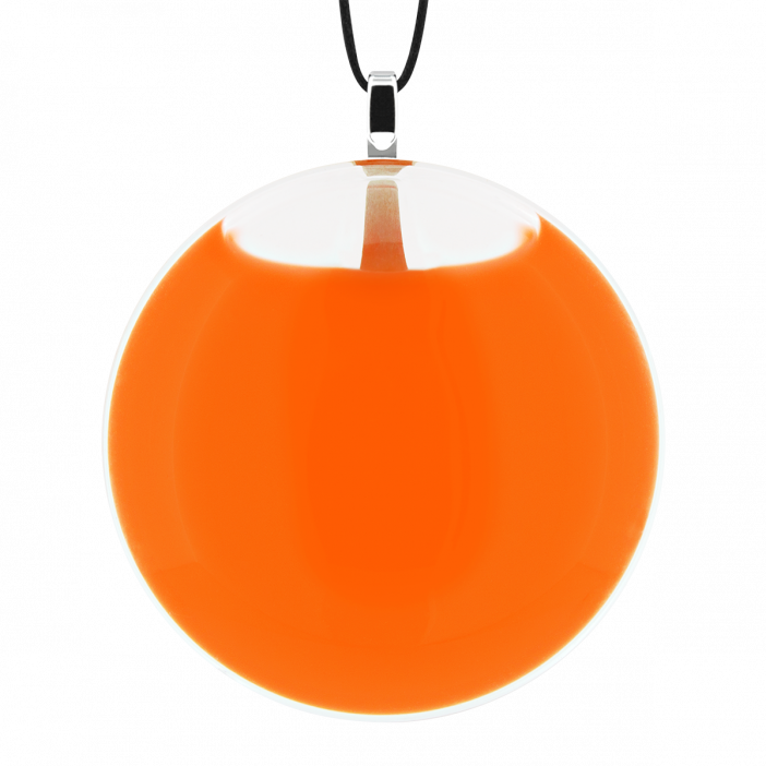 Necklace - Galet Medium Milk Orange