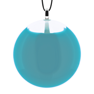 Pendentif en verre soufflé - Galet Medium Milk