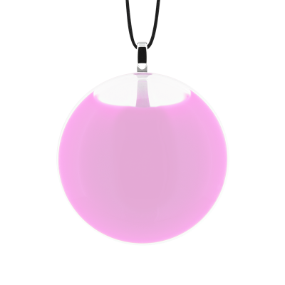 Pendentif en verre soufflé - Galet Mini Milk