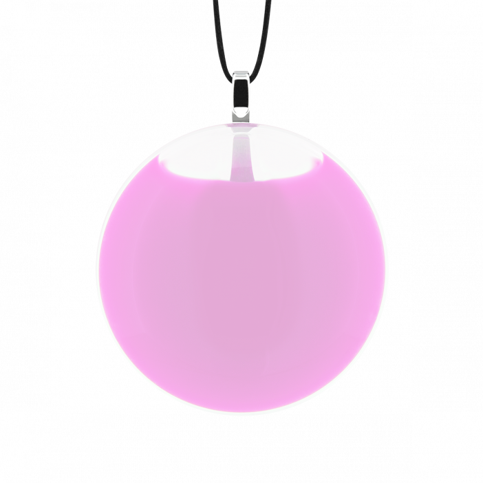 Pendentif en verre soufflé - Galet Mini Milk