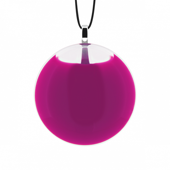 Necklace - Galet Mini Milk Fuchsia