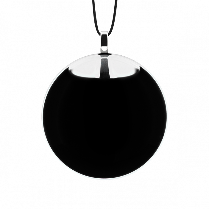 Necklace - Galet Mini Milk Black