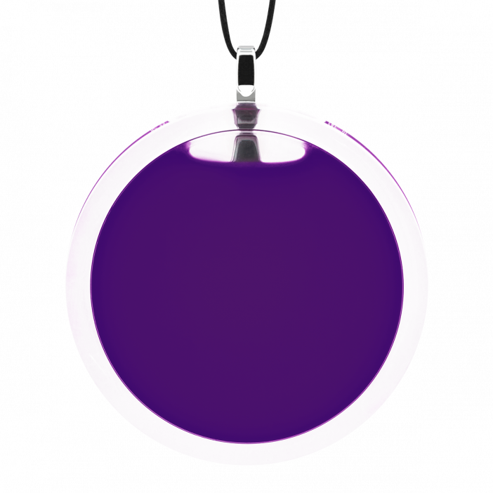 Pendentif en verre soufflé - Cachou Giga Milk Violet foncé