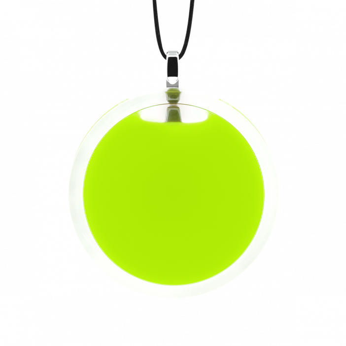 Pendentif en verre soufflé - Cachou Medium Milk Vert Clair