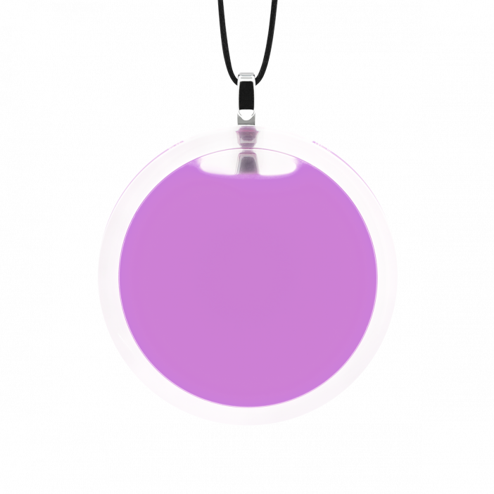 Pendentif en verre soufflé - Cachou Medium Milk Lilas