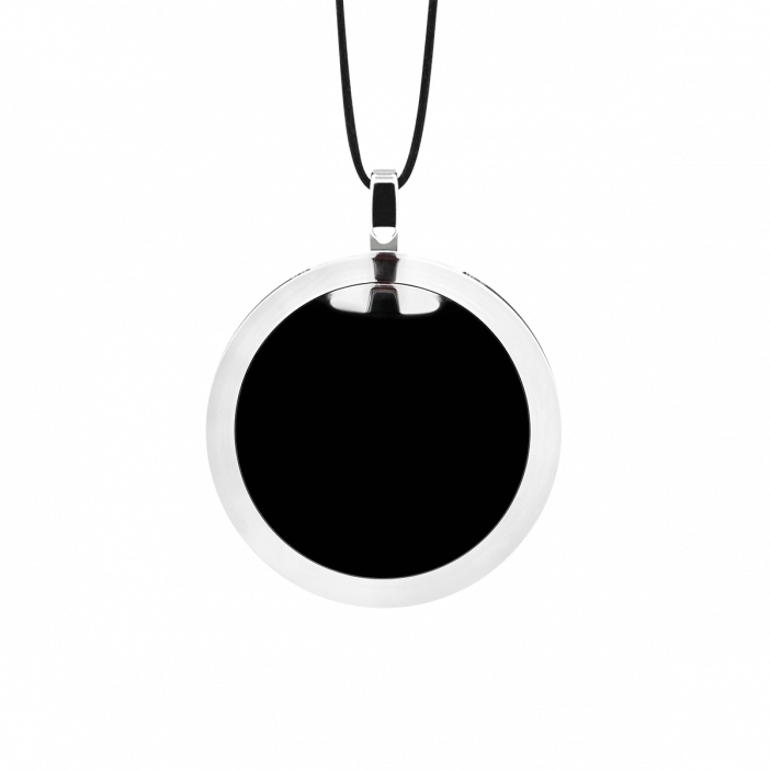 Pendentif en verre soufflé - Cachou Mini Milk Noir