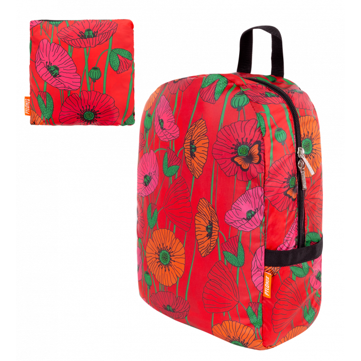 Faltbarer Rucksack - Pocket Bag Coquelicots