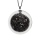 Pendentif en verre soufflé - Cachou Medium Paillettes
