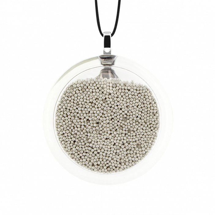 Necklace - Cachou Medium Billes Silver