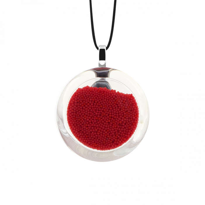 Necklace - Cachou Mini Billes Red