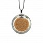 Pendentif en verre soufflé - Cachou Mini Billes Fushia