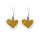 Boucles d'oreilles crochet en verre soufflées - Coeur Billes