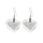 Boucles d'oreilles crochet en verre soufflées - Coeur Billes
