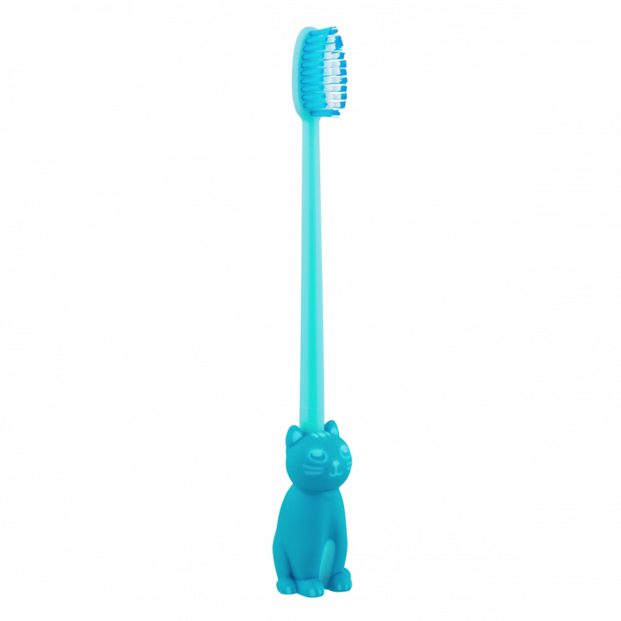 Toothbrush - Cat Smile Blue