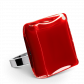 Glass ring - Carré Giga Milk Light red