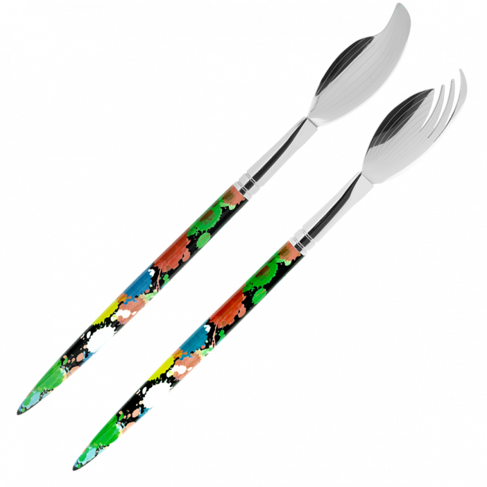 Salatbesteck - Atelier d'artiste Schwarz
