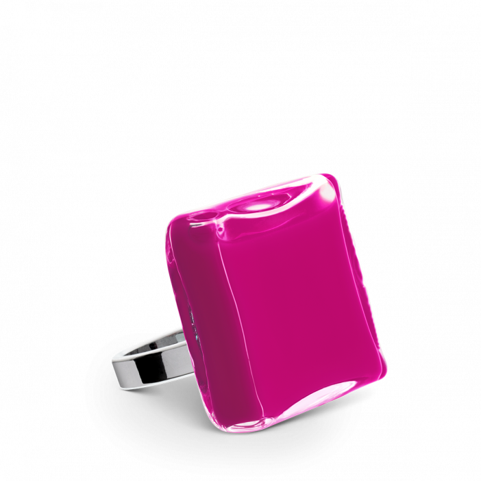 Glasring - Carré Mini Milk Fuchsie