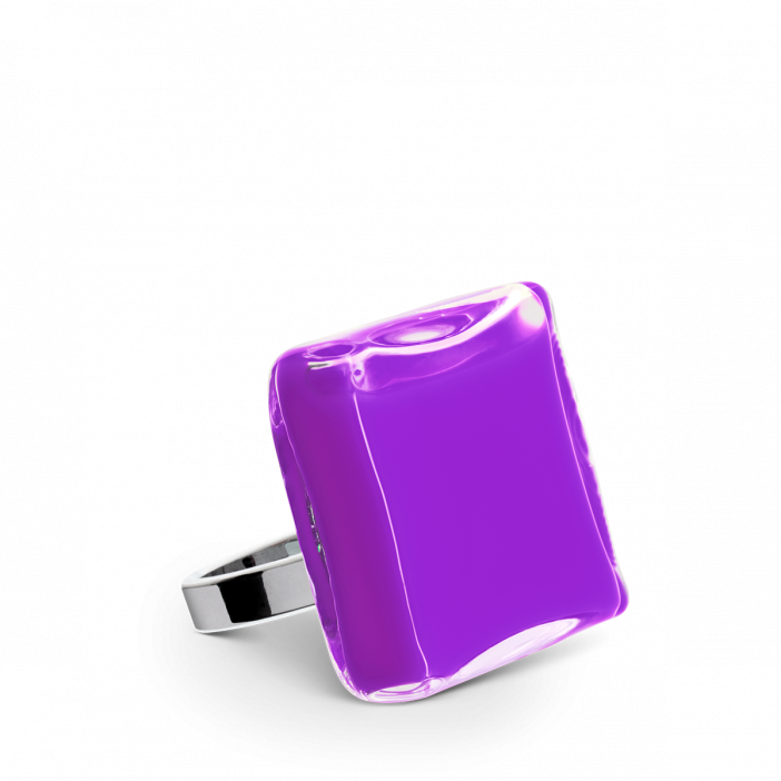 Glasring - Carré Mini Milk Violett