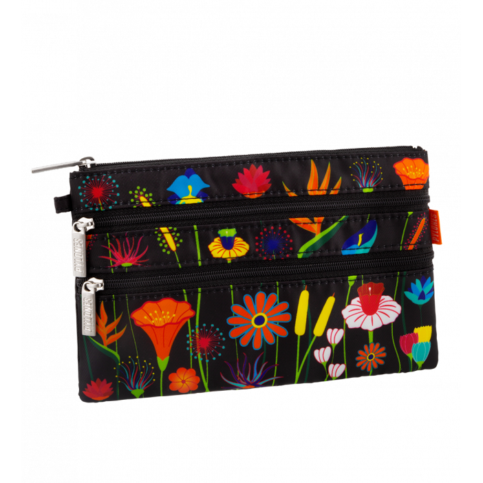 Pochette 3 zips - Zip It Jardin fleuri