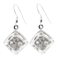 Hook earrings - Carré Paillettes Black