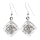 Boucles d'oreilles crochet en verre soufflées - Carré Paillettes