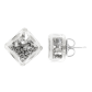 Stud earrings - Carré Paillettes