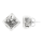 Stud earrings - Carré Paillettes